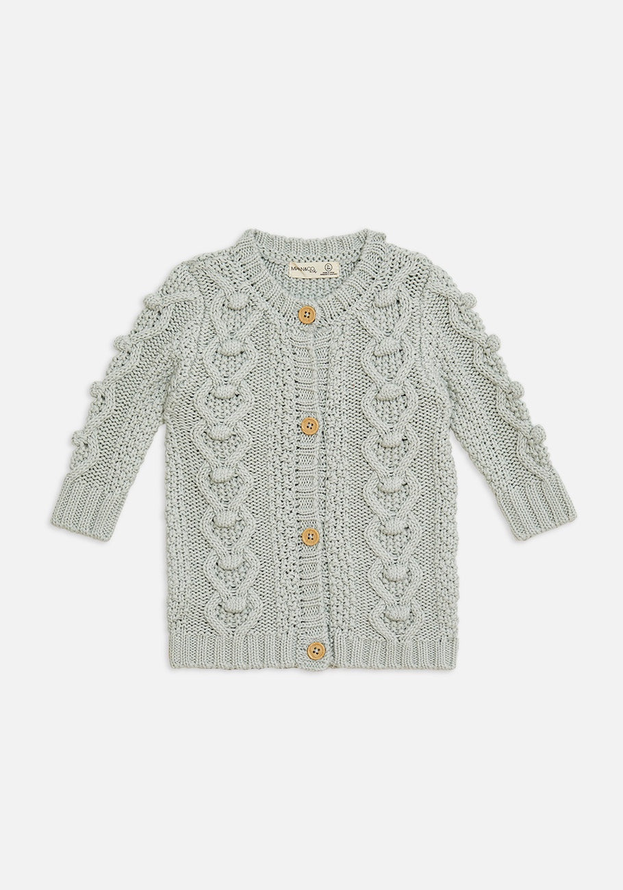 Miann & Co. - Cable Knit Cardigan (Mint)