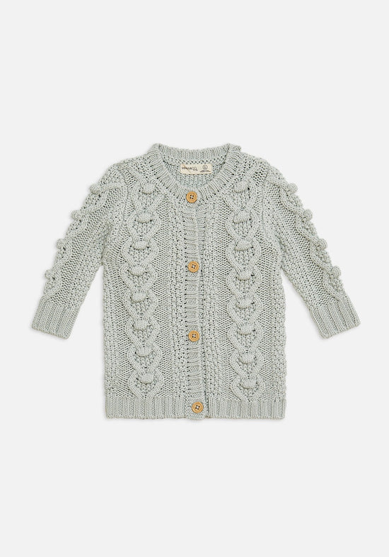 Miann & Co. - Cable Knit Cardigan (Mint)