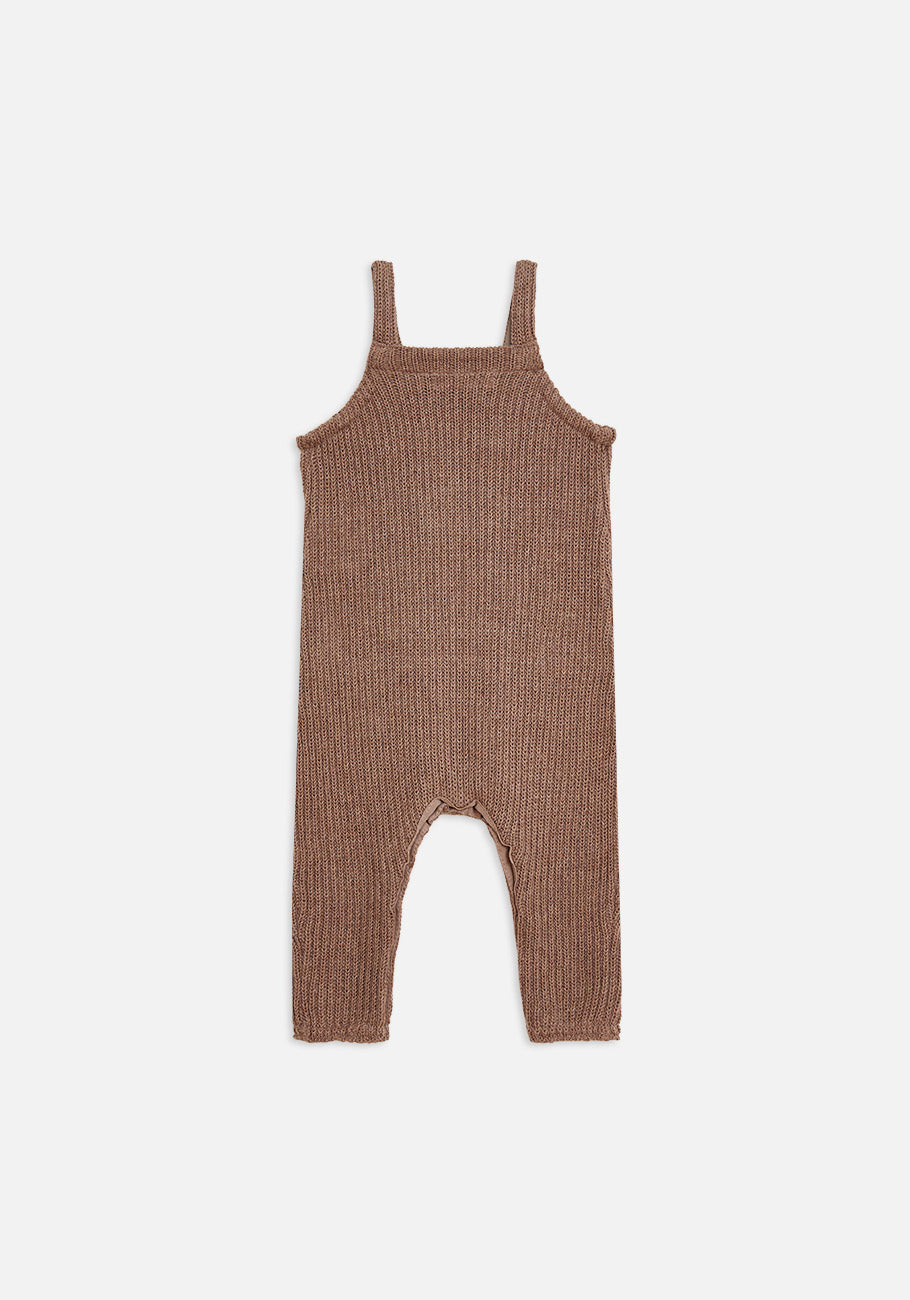Miann & Co. - Rib Knit Overalls (Taupe)
