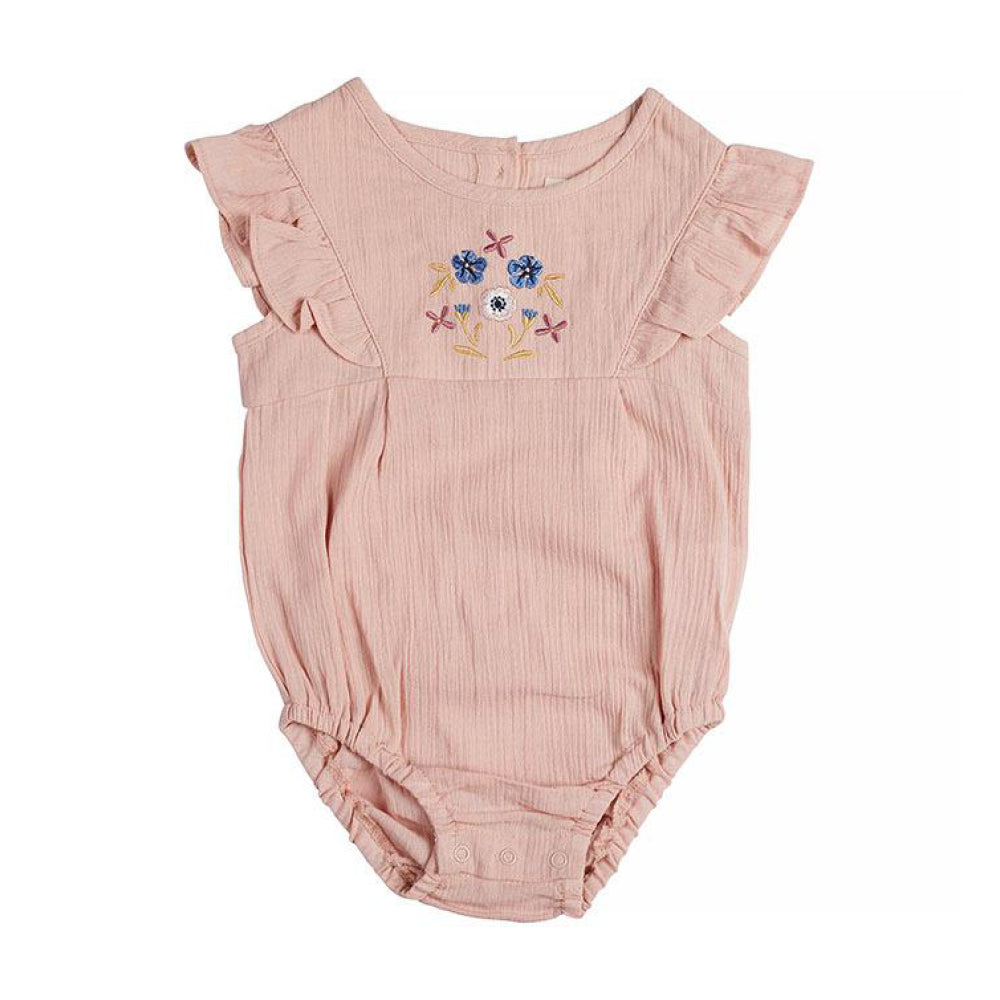 Miann & Co- Dusty Pink Embroidered Bodysuit