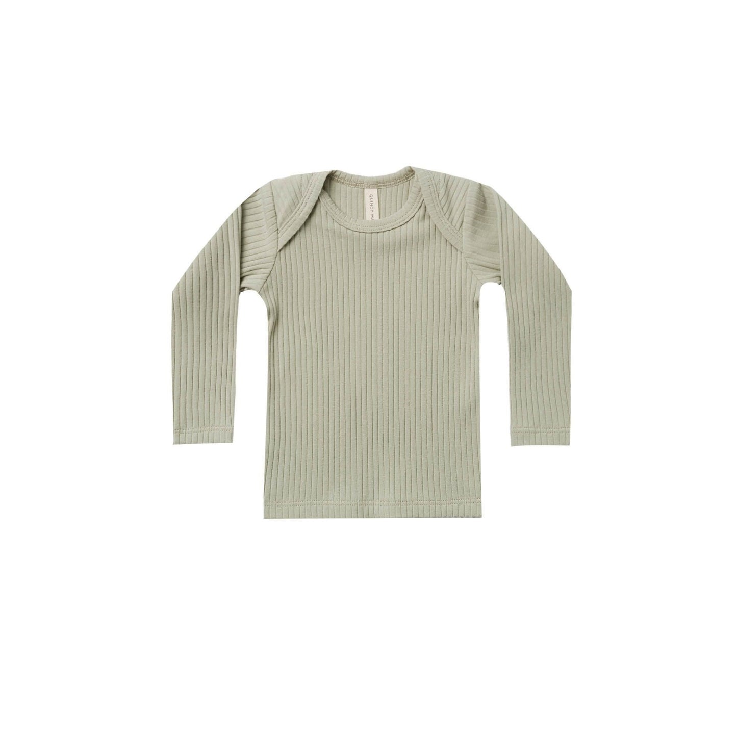 Load image into Gallery viewer, Quincy Mae Ribbed L/S Lap Tee - Sage
