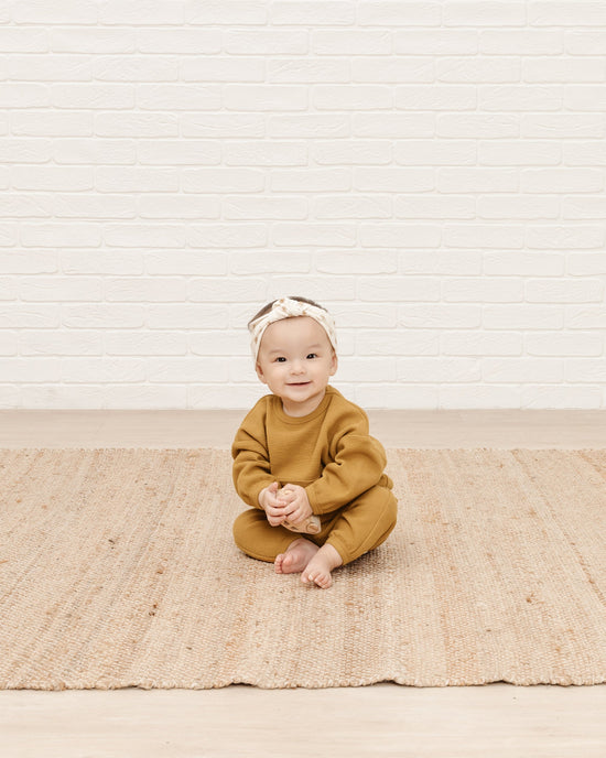 Quincy Mae - Waffle Top + Pant Set (Ocre)