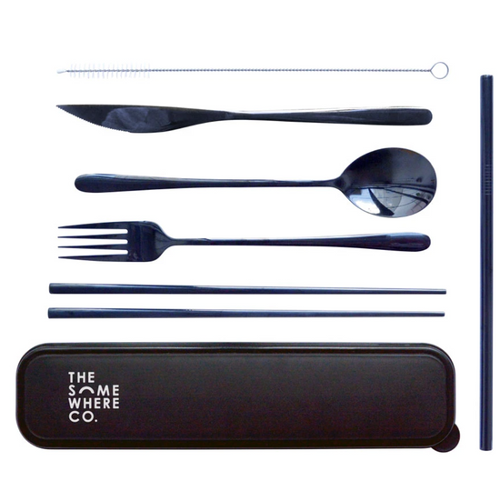 The Somewhere Co. - Take Me Away Cutlery Kit (Black)