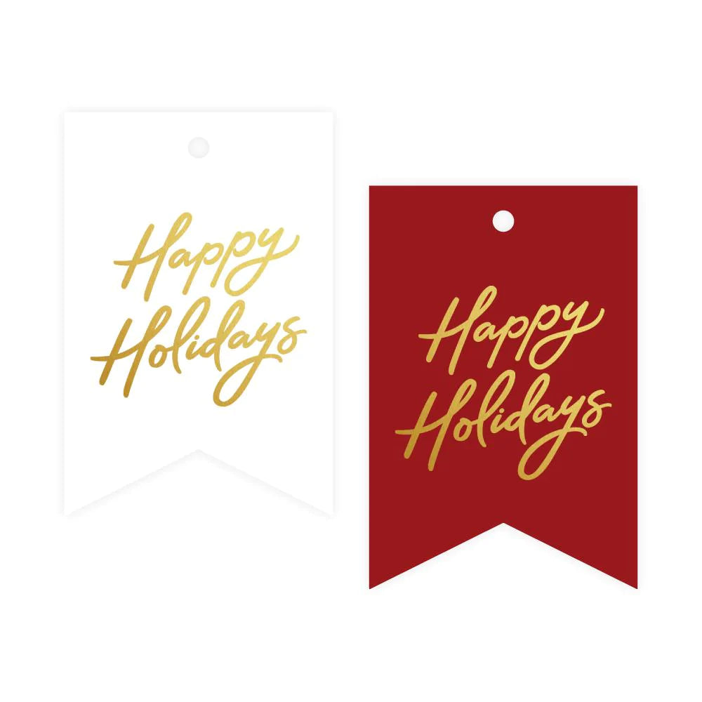 Fox & Fallow - Happy Holidays Foil Gift Tag (Pack of 8)