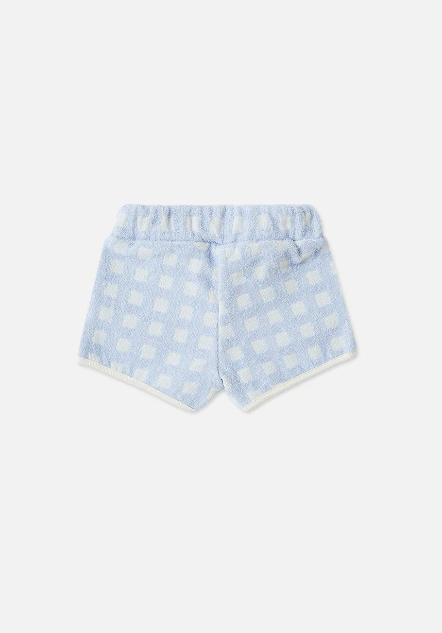 Miann & Co. - Towelling Shorts (Periwinkle Check)