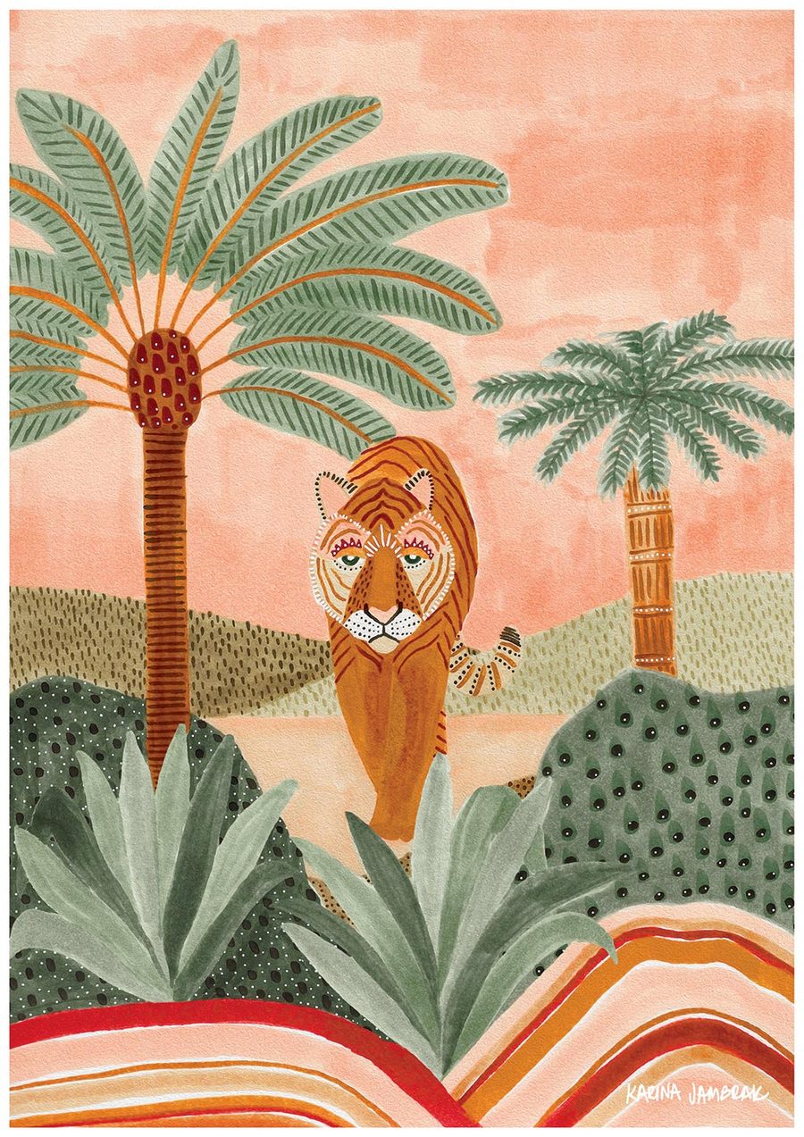 Karina Jambrak - Tava the Tiger Fine Art Print (Size Options)