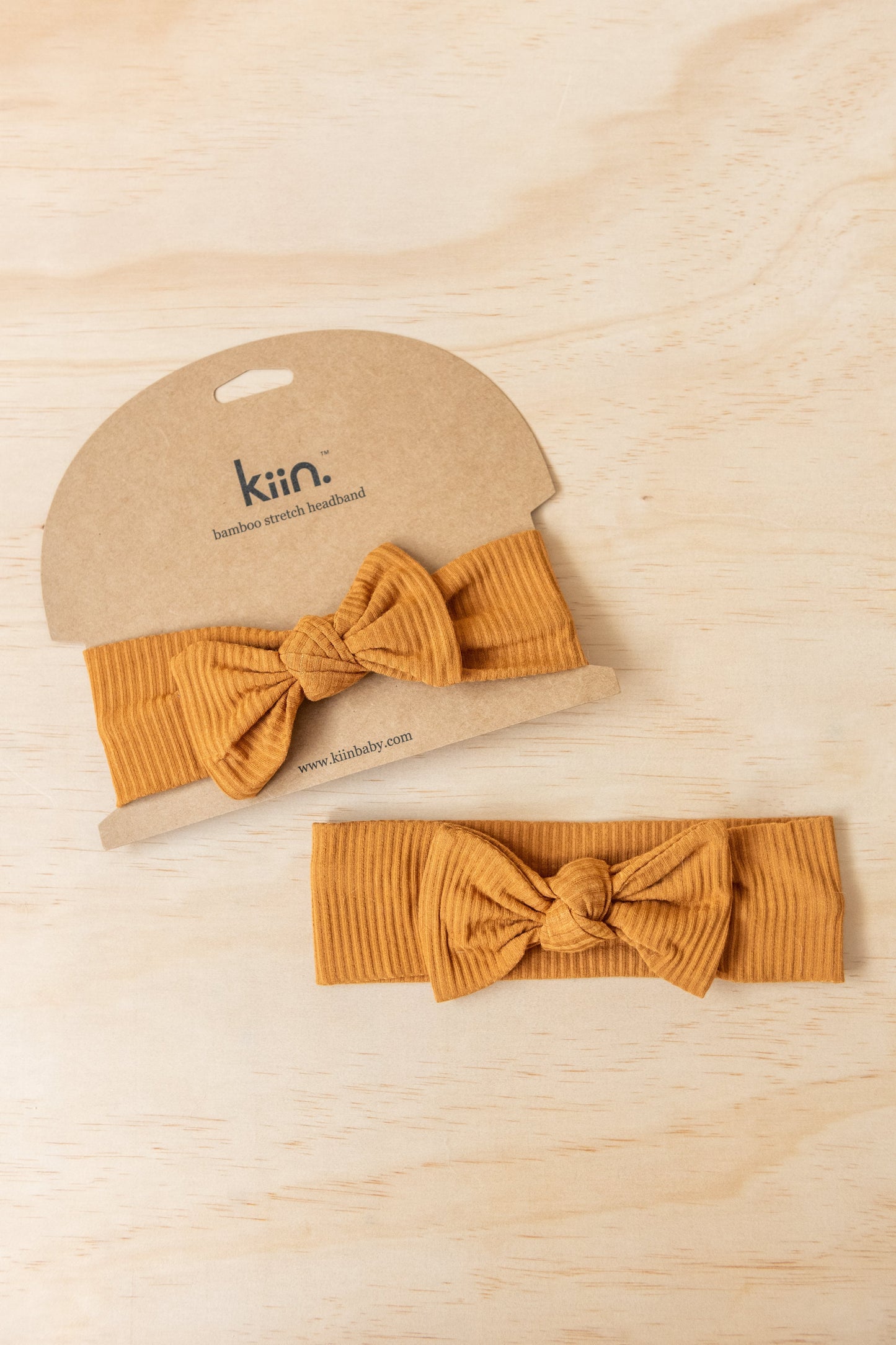 Kiin - Bamboo Stretch Bow Headband (Caramel)