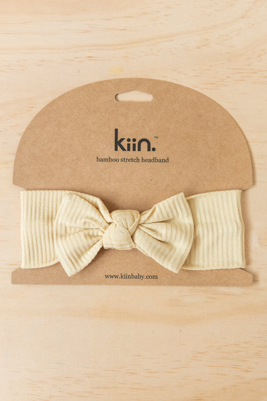 Kiin - Bamboo Stretch Bow Headband (Oat)