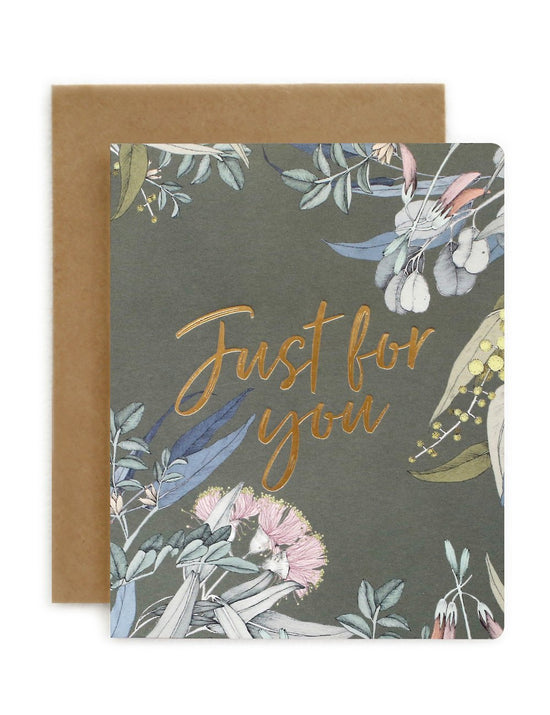 Load image into Gallery viewer, Bespoke Letter Press &amp;quot;Just for you&amp;quot; Card
