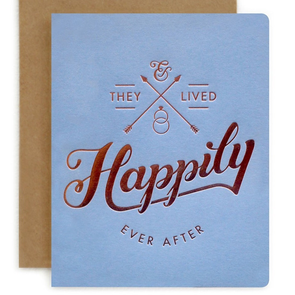 Bespoke Letterpress 'Happily Ever After' Card