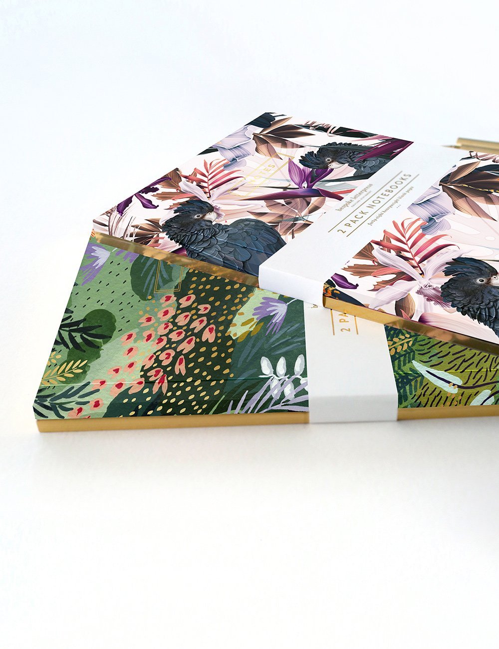 Bespoke Letterpress- 2 Pack Notebooks- Jungle