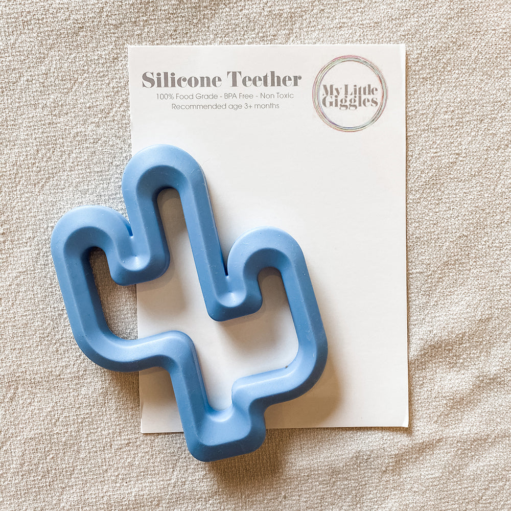 Load image into Gallery viewer, My Little Giggles - Cactus Teether (Blue)
