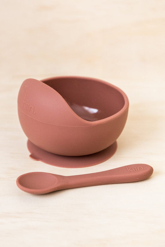 Kiin - Silicone Bowl + Spoon Set (Rosewood)