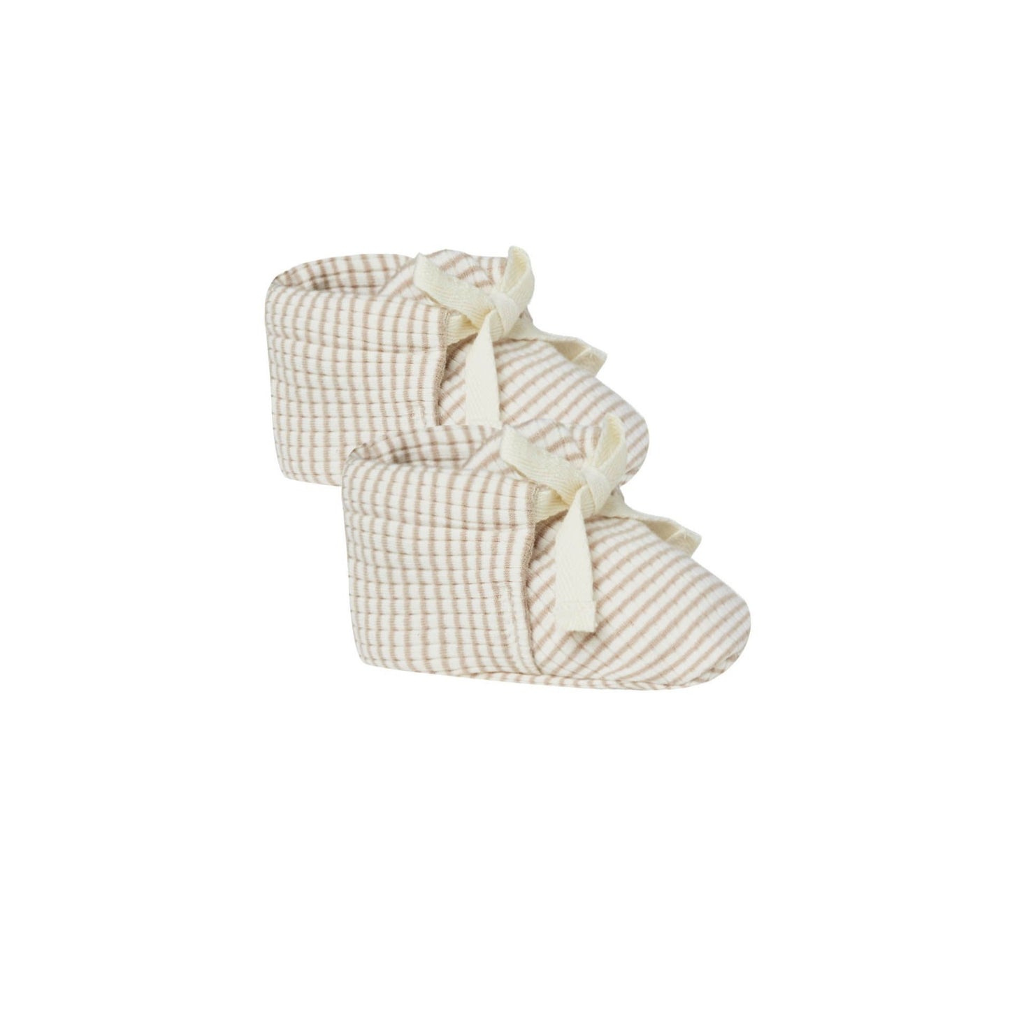 Load image into Gallery viewer, Quincy Mae Ribbed Baby Booties - Ash Stripe
