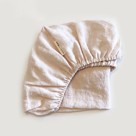7pm Linen - Fitted Bassinet Sheet (Peony)