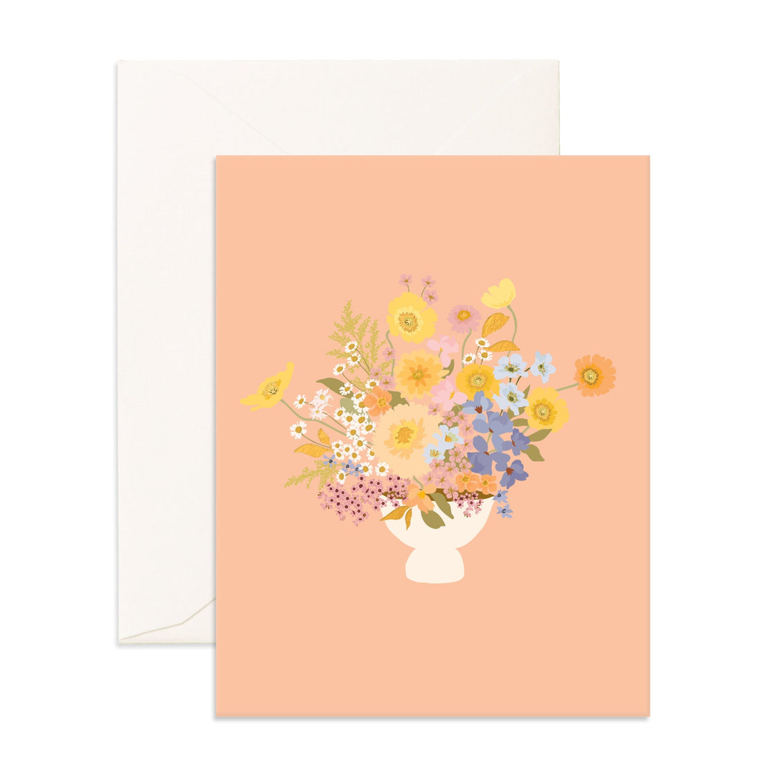 Fox & Fallow - Spring Bouquet Peach Greeting Card