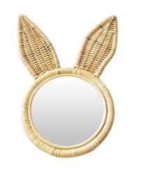 Load image into Gallery viewer, Dutch Warehouse - Rattan Mirror (Bunny)
