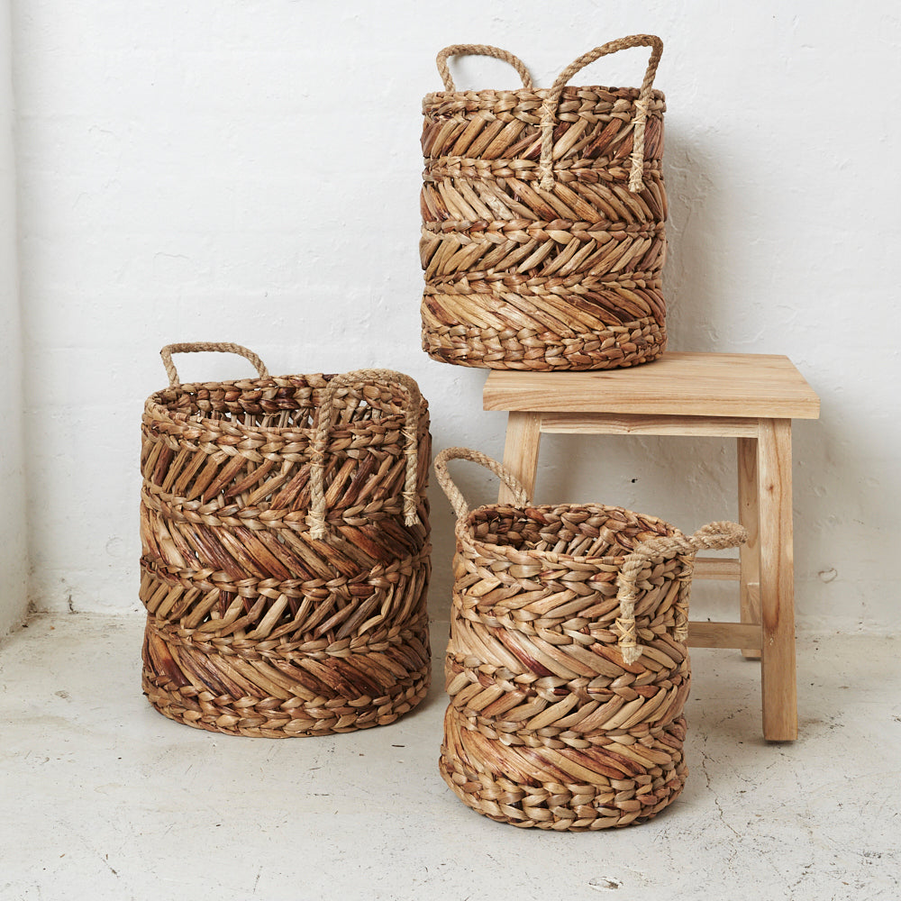 Inartisan - Mikal Natural Waterhyacinth Basket (Assorted Sizes)