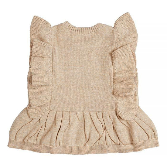 Miann & Co- Natural Frill Knit Top