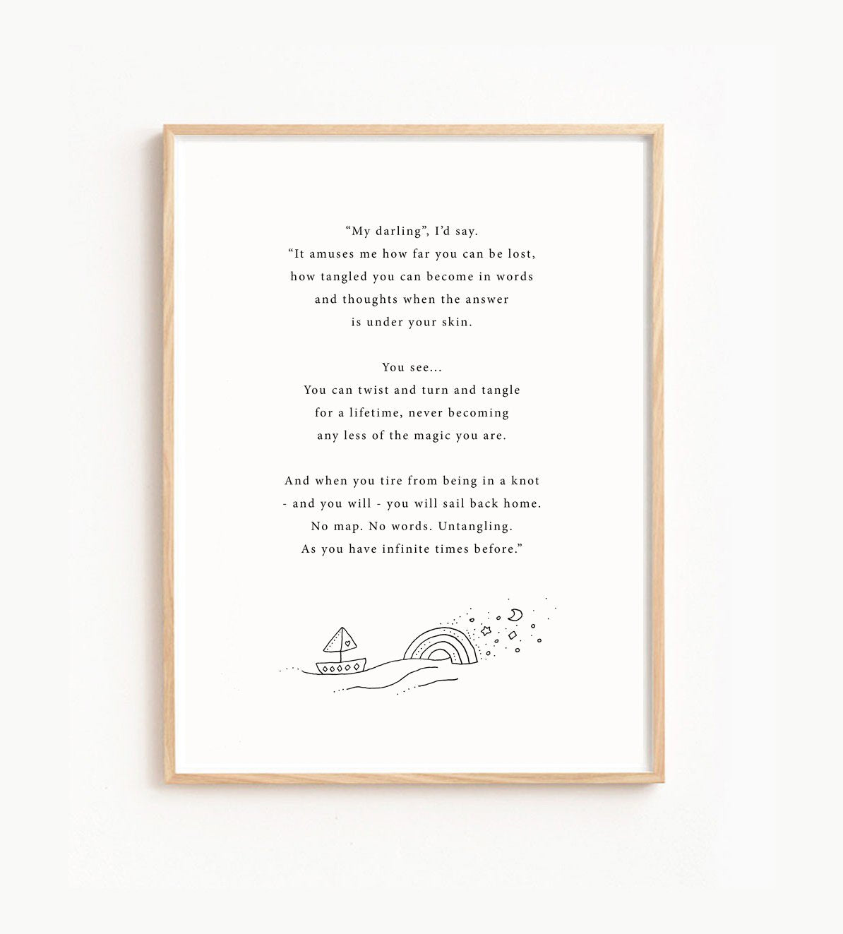 Load image into Gallery viewer, Musings from the Moon - My Darling A4 Print
