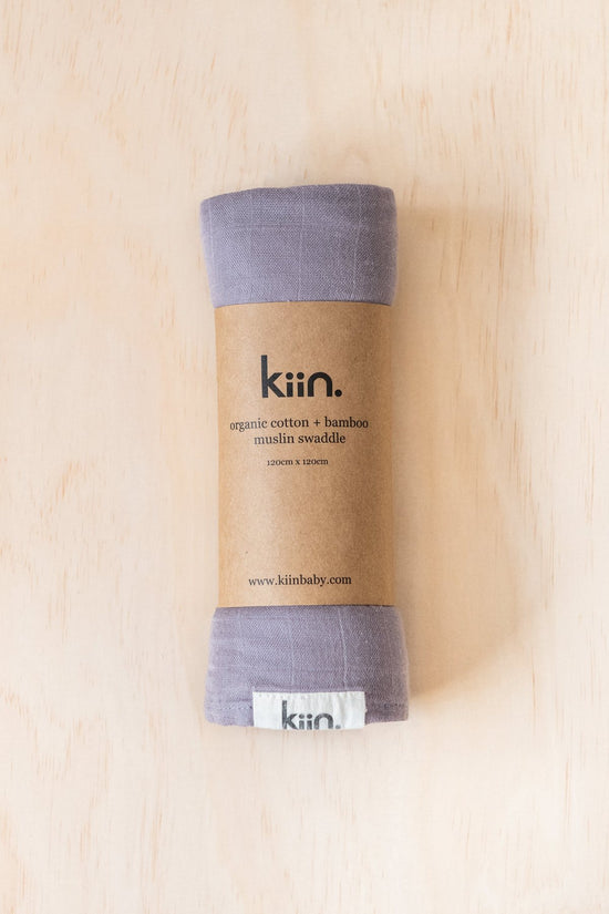 Kiin - Organic Cotton & Bamboo Muslin Swaddle (Lilac)