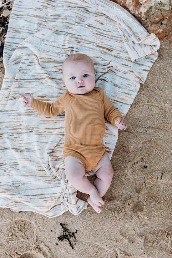 Grown - Space Dye Baby Pram Blanket (Rye)