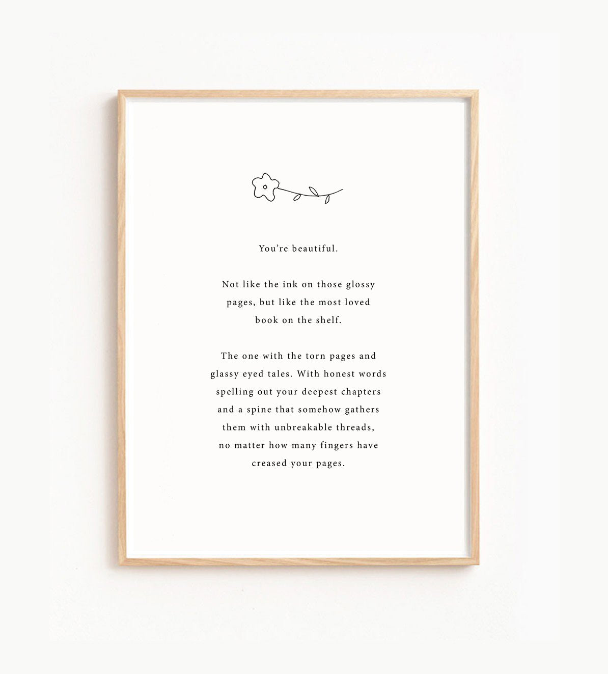 Load image into Gallery viewer, Musings from the Moon - You&amp;#39;re Beautiful A4 Print
